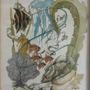 Vintage Elyse Wasile Bahamas Framed Print